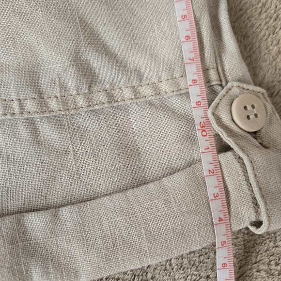 Sanctuary Women's 100% Linen Tie-Waist Shorts Beige Size 27 - Picture 10 of 14